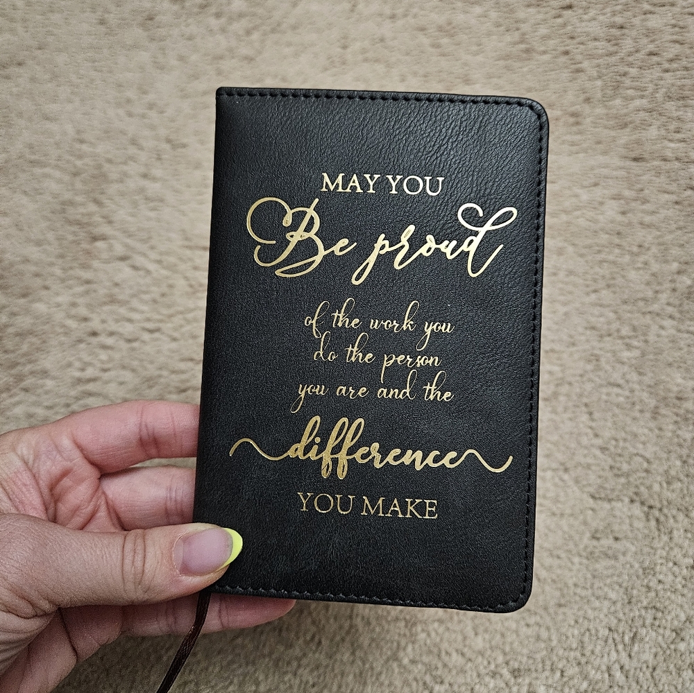 Black mini notepad